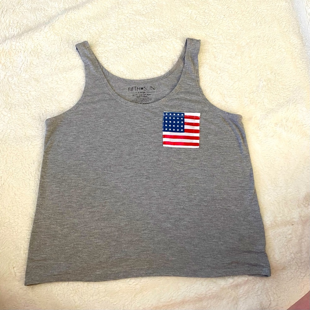Never worn American flag tank